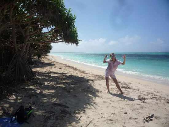 Tauchen gings nach dem ersten Sonnenbrand nur noch mit Shirt und Shorts.