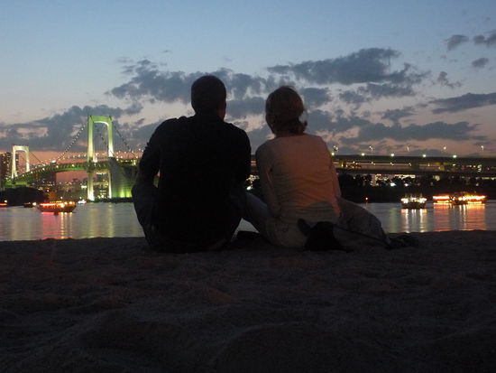 Ooooohhhh....die Rainbow-Bridge bei Nacht....romantic fantastic!