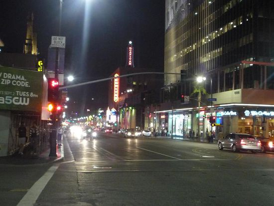 Erst spät Abends verließen wir dann den Hollywood-Boulevard.