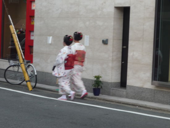 Dies ist das Ergebnis unseres Gion-Tripps&gt; Wir haben 2 Geishas von hinten gesehen!!!Suuuuuuuuuuuuper!