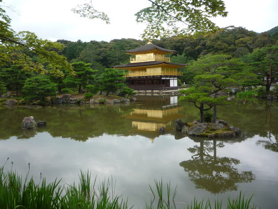 An unserem 2.Tag in Kyoto besuchten wir gut ausgeschlafen das bekannteste Fotomotiv Japans: den goldenen Tempel (heisst auf japanisch komplizierter).