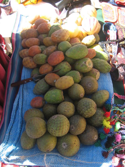 Kaktusfrüchte, dei wir probiert haben...sehen innen aus wie Kiwis, schmecken aber richtig sauer