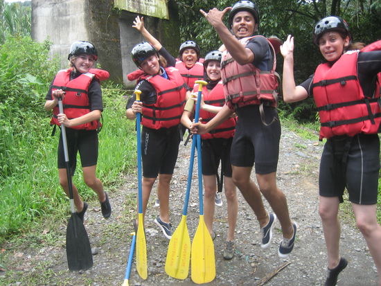 Vor dem Raften in Baños