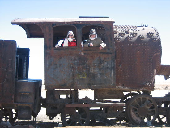 Friedi und Ich beim Cementerio de trenes