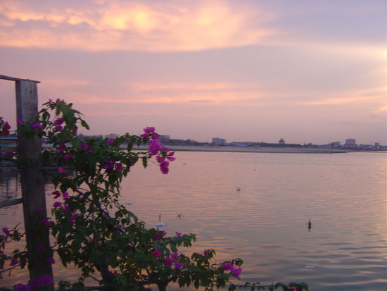 Sonnenuntergang in Phnom Penh.