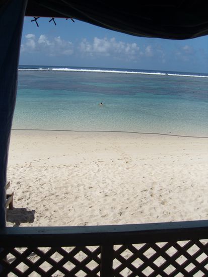 der Ausblick aus unserem "Fale"