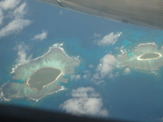ein Teil von Tonga vom Flugzeug aus gesehen