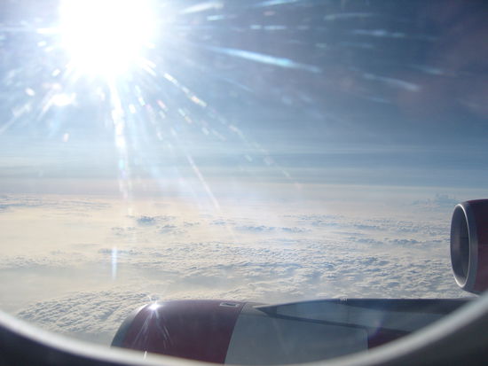 Blick aus dem Flugzeug