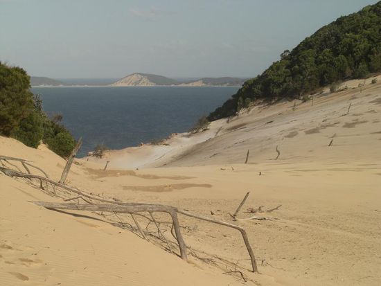 Geheimtipp : riesige Sanddüne in Rainbow Beach