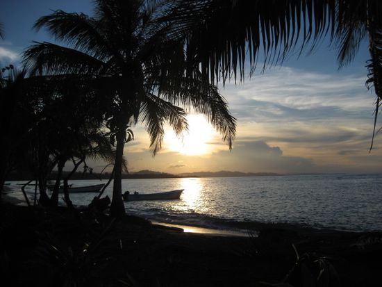 am Strand von Manzanillo selbst