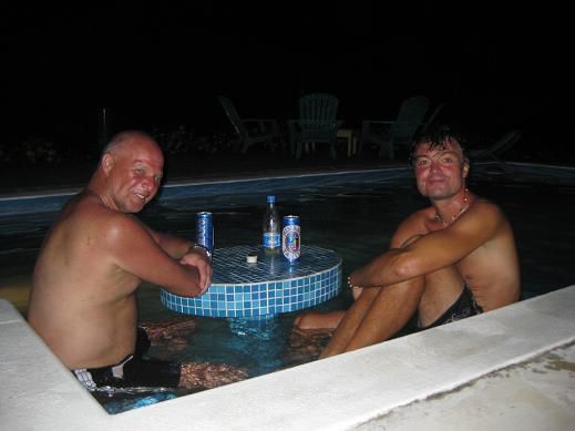 Und abends liessen es sich Heinz und Ludger so richtig gut gehen...!