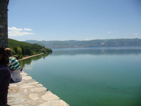 Ein letzter Blick über den See, dann gings weiter durch Mazedonien
