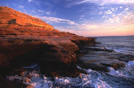 Klippen im Abendlicht bei Kalbarri