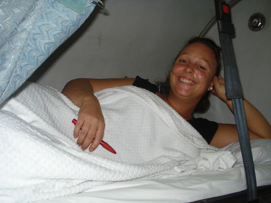 Nachtzug...saukalt, aber witzig....