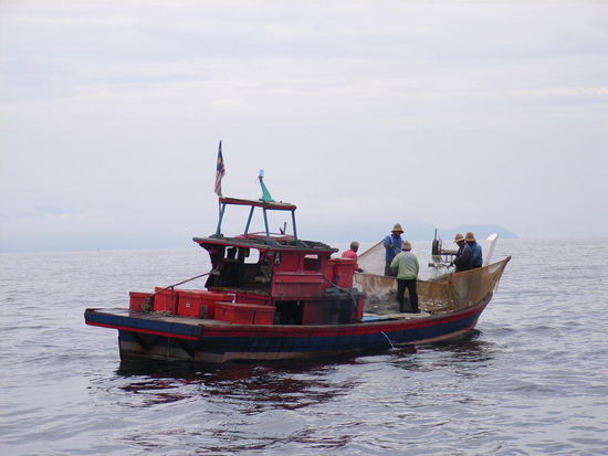 Fischer bei der Arbeit.