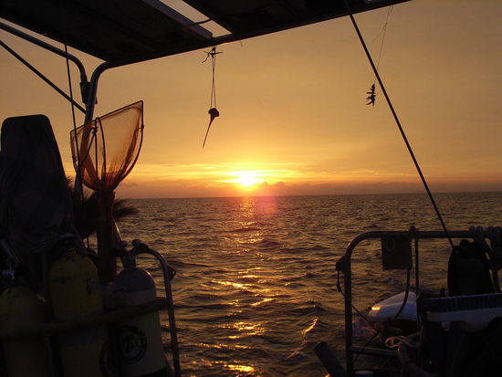 Wieder Abendstimmung auf der SAMBA.
