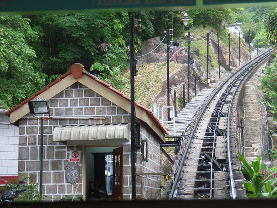 Jetzt geht's den Berg rauf ...