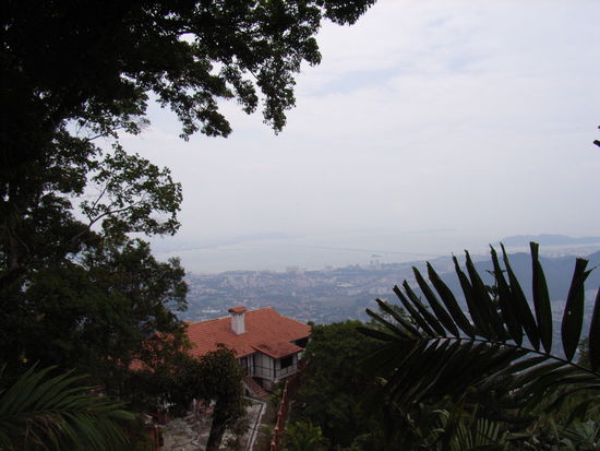 Blick auf Penang - etwas dunstig heute