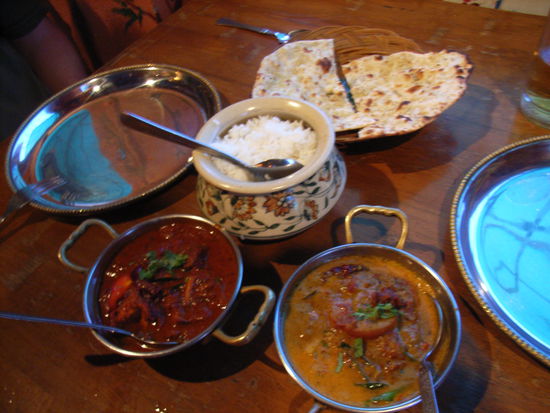 Scharfes indisches Curry ... das haben wir uns auf der Zunge zergehen lassen ...