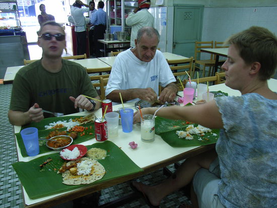 Hier isst man vom "banana leaf"