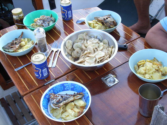 ... wird am Abend direkt verspeist.