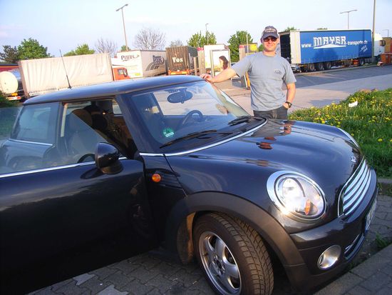 Unser Rennmobil zum Frankfurter Flughafen