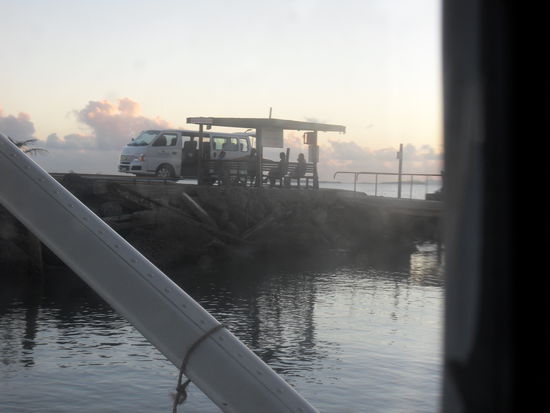 GELANDET! Und das Taxi wartet schon, quasi vor der Eingangshalle.