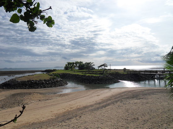 First Landing - der Fußabdruck soll den Abdruck der ersten Siedler darstellen, die hier einst an Land gingen.