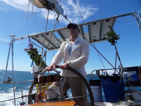 Sven am Ruder, da hat der Skipper Zeit für ...