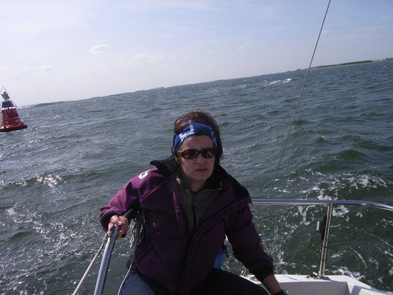 Crewmitglied Ali guckt noch ein bisschen skeptisch, aber ...