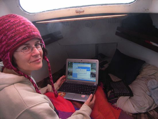 Ja, es ist kalt - aber das Netbook ist noch nicht eingefroren, alles im grünen Bereich also ...