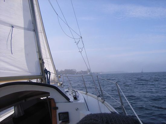 Etwas dunstig, aber VEERE kommt in Sicht!!!