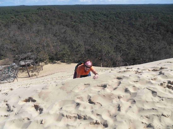 Ali erklimmt den Sandberg ...
