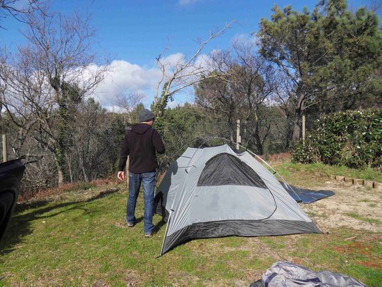 Der Aufbau geht gewohnt zügig voran.