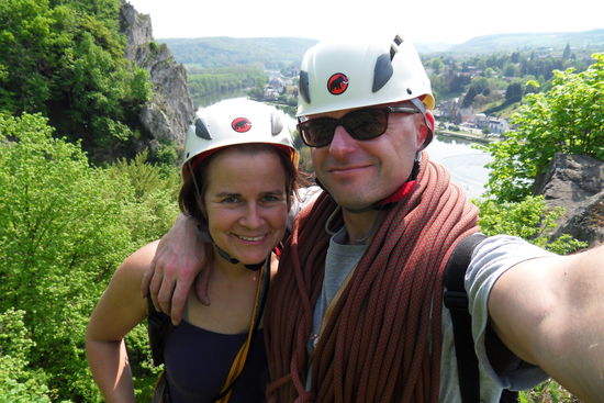 Und das sind WIR, erfolgreich und glücklich nach unsererer ersten gemeinsamen Mehrseillänge!!!