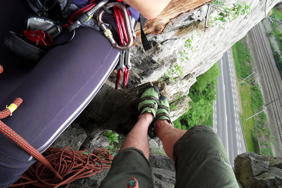 ... um hier oben gut gesichert ein kleines Päuschen einzulegen ...