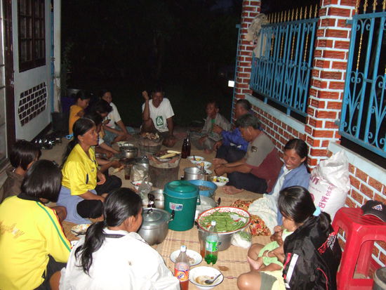 ...und abends die Familie zu Besuch.