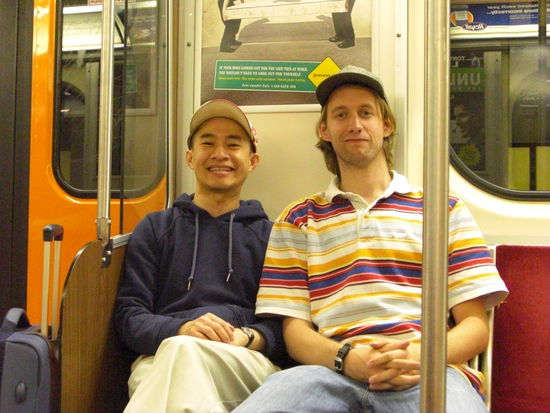 Carsey und ich in der U-Bahn