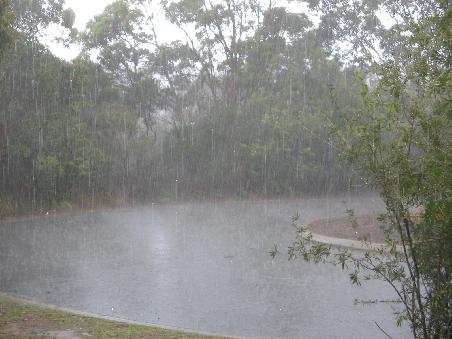 manchmal regnet es auch an der Sunshine Coast
