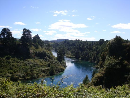 Auf dem Weg zu den Huka Falls