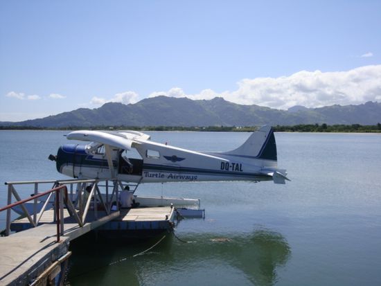 das Wasserflugzeug, welches uns zum Resort brachte...