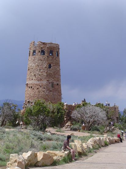 der beruehmte Aussichtsturm beim Grand Canyon...