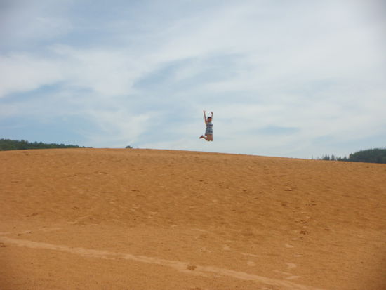 die sanddünen waren toll...leider hatte es davor geregnet...