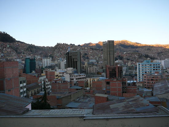 La Paz aus unserem Zimmer