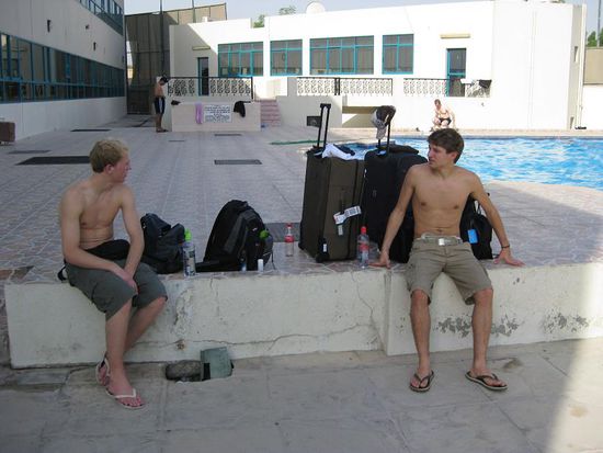 ankunft im youth hostel