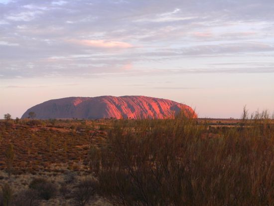 ayers rock bei sunset