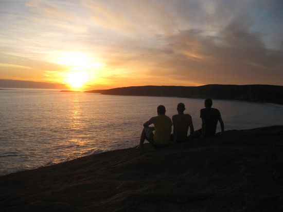sonnenuntergang auf kaenguru island