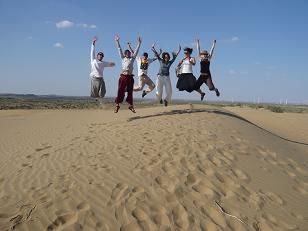 Diego, Yoris, Bert, ich, Annie und Anna!