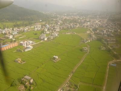 Im Landeanflug auf Pokhara!