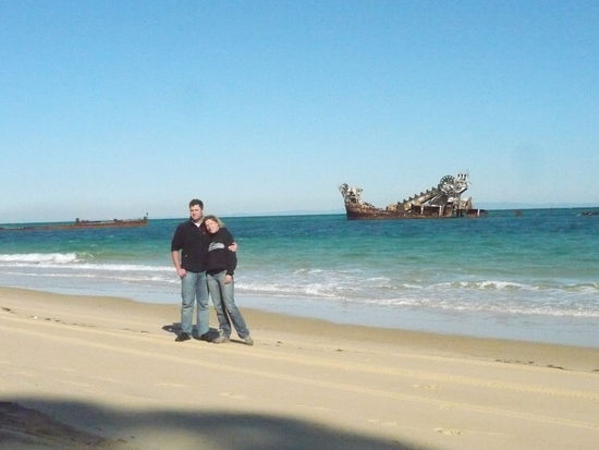 direkt vor unserem campingplatz bei den wracks